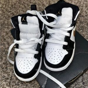 Nike Black and White Retro High-Top Sneakers